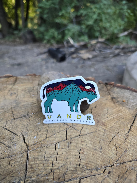 Roaming Bison Sticker